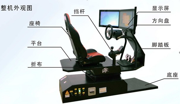 ZN-SD01型 4D动感汽车驾驶模拟器（罗技方向盘、赛车型）